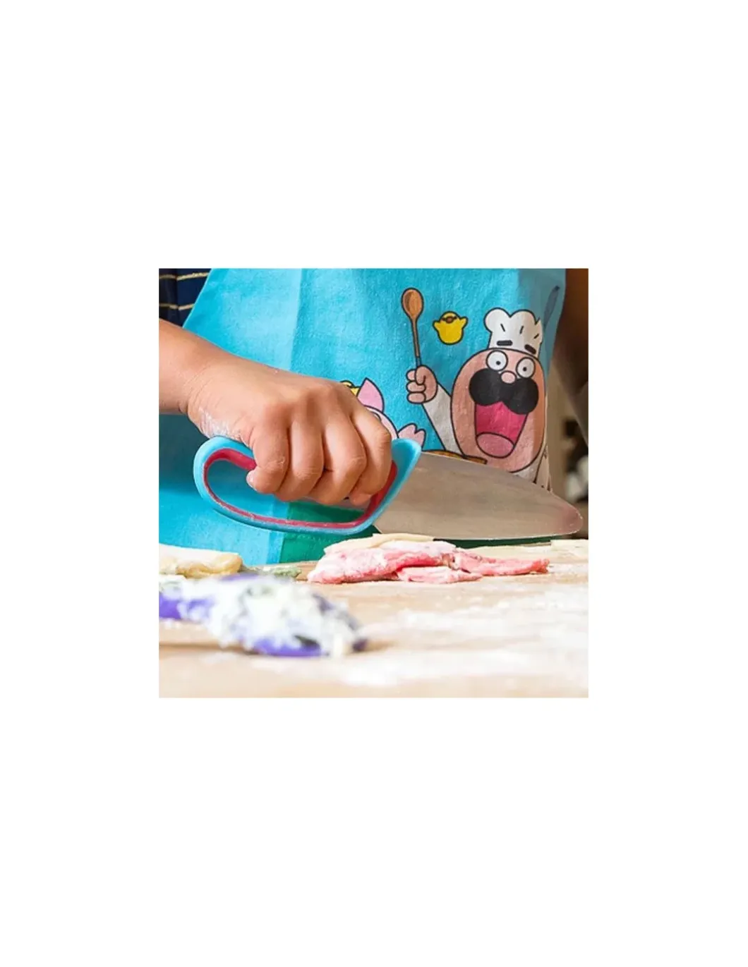 Couteau du chef bleu et rouge - Chefclub Kids