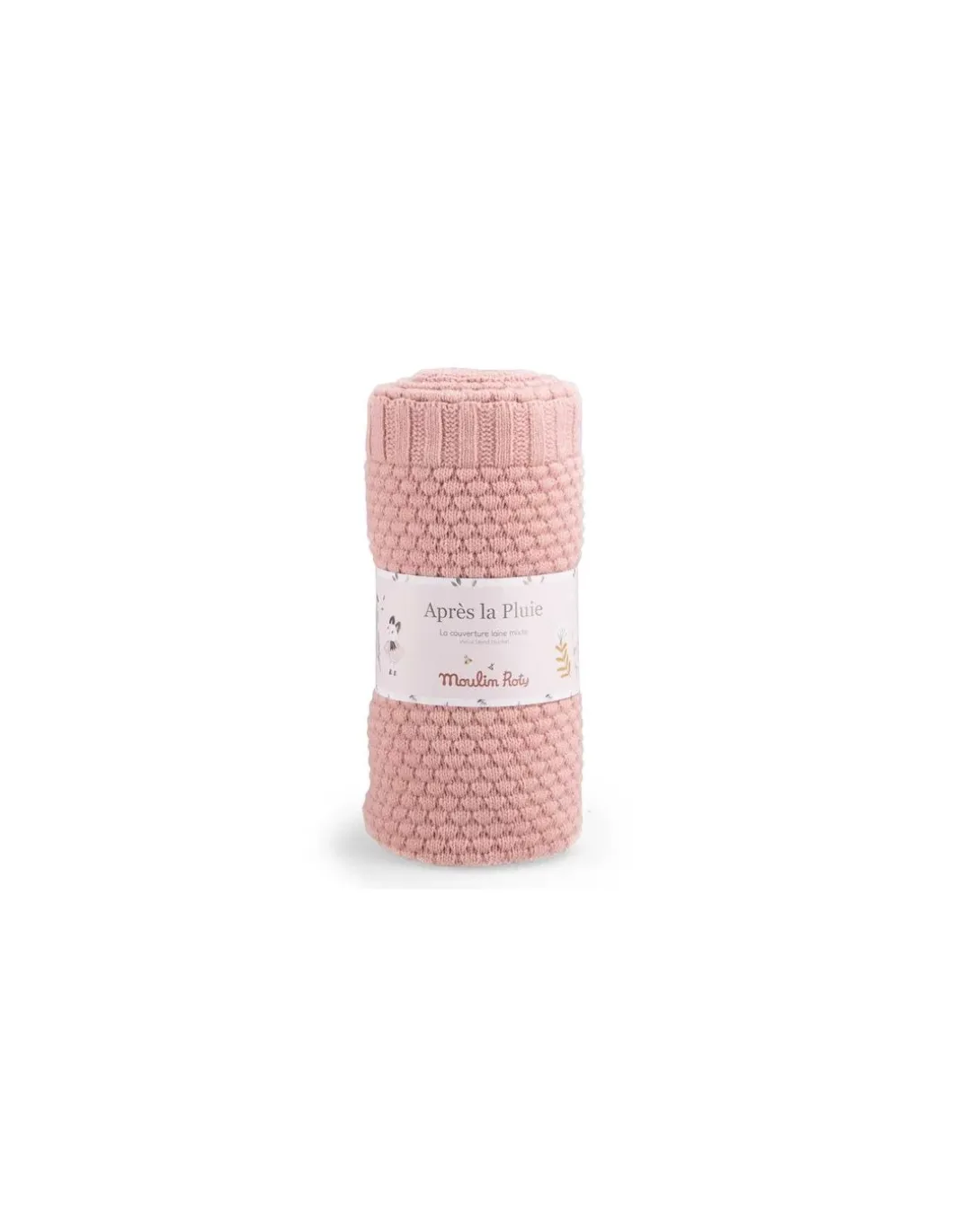 Couverture laine tricotée Après la pluie - Moulin Roty