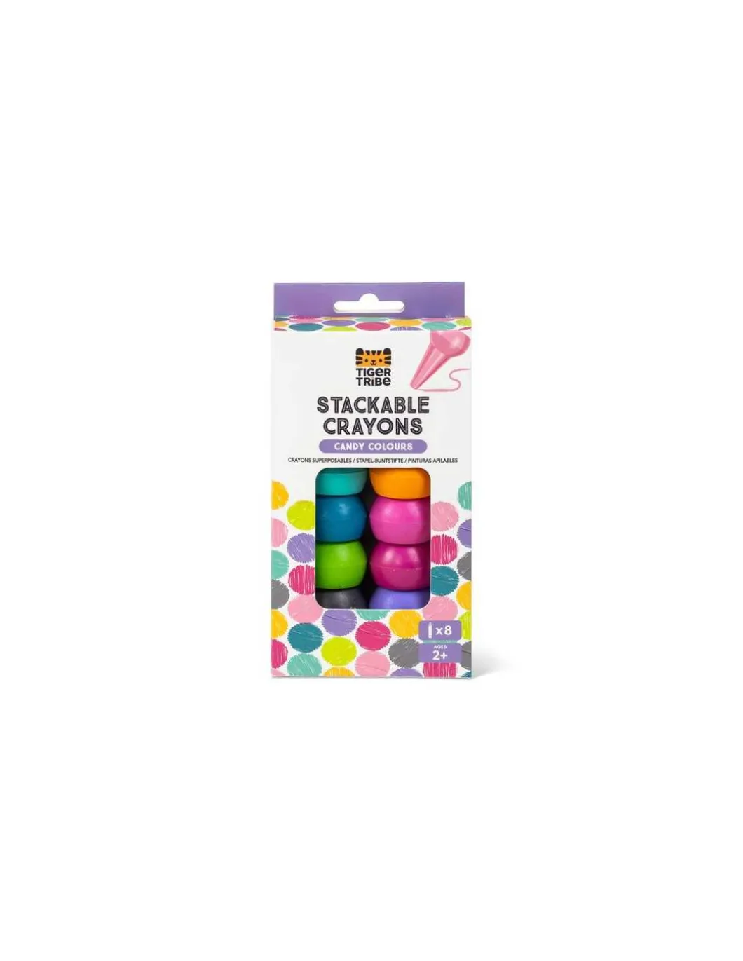 Crayons empilables couleurs acidulées - Tiger Tribe