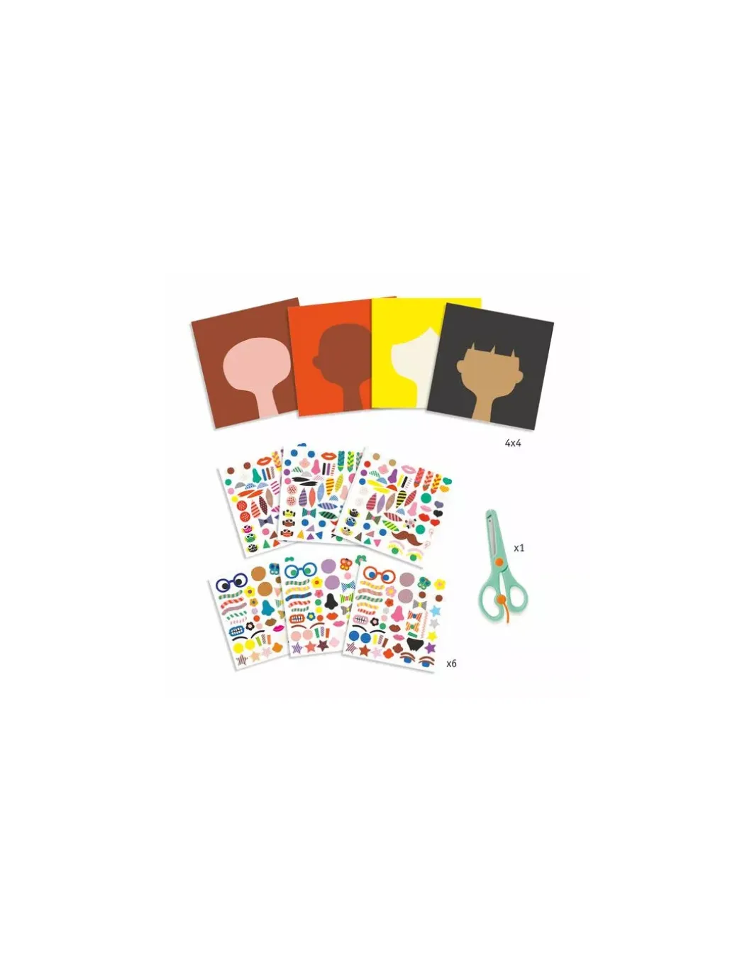 Créer avec des stickers coiffeur - Djeco