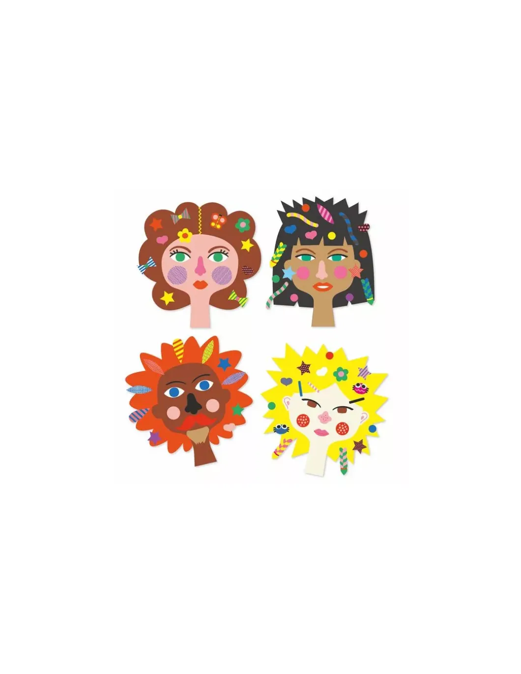 Créer avec des stickers coiffeur - Djeco