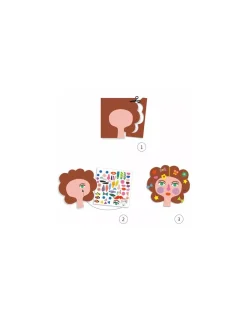 Créer avec des stickers coiffeur - Djeco