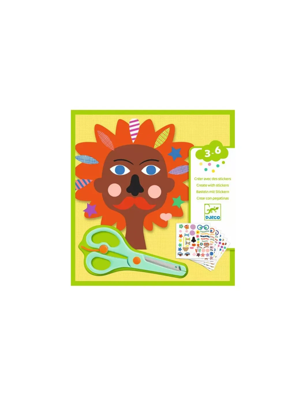 Créer avec des stickers coiffeur - Djeco