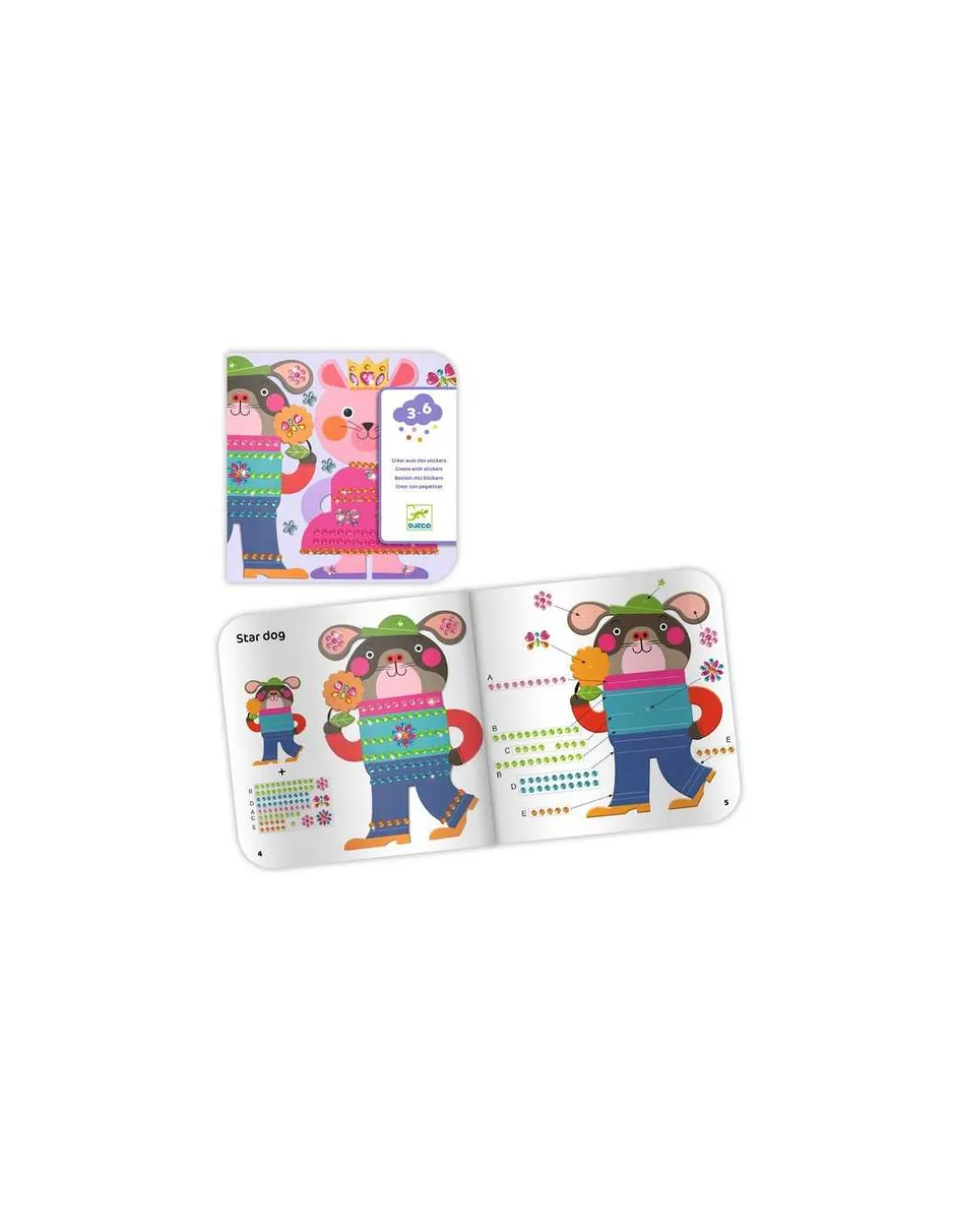 Créer avec des stickers Eclatants - Djeco
