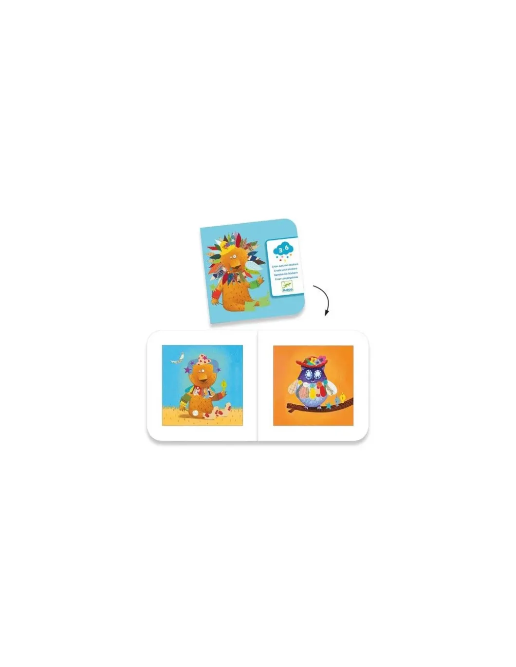 Créer des animaux avec des stickers - Djeco