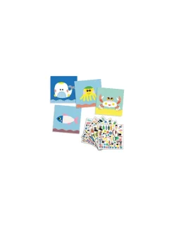 Créer des animaux marins avec des stickers - Djeco