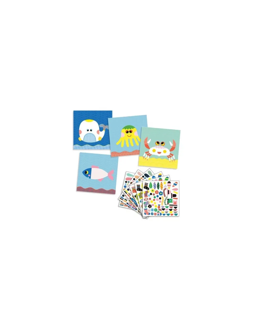 Créer des animaux marins avec des stickers - Djeco