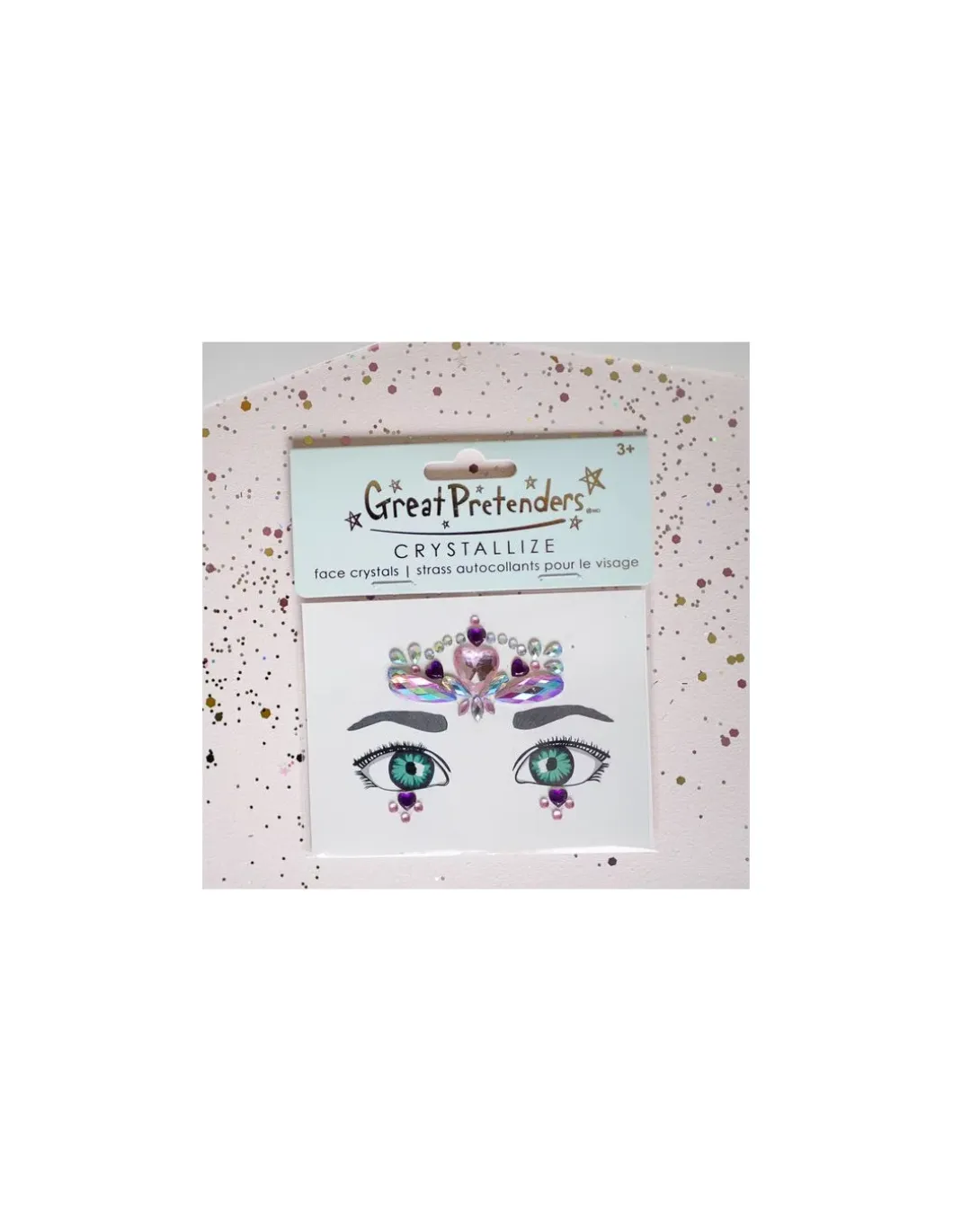 Cristaux autocollants coeur pour le visage - Great Pretenders