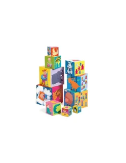 Cubes à empiler rigolos - Djeco