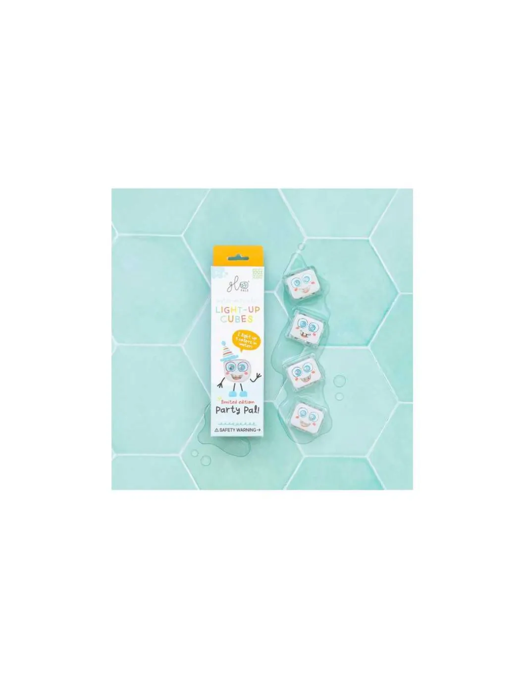 Cubes lumineux blancs Party Pal - Glo Pals