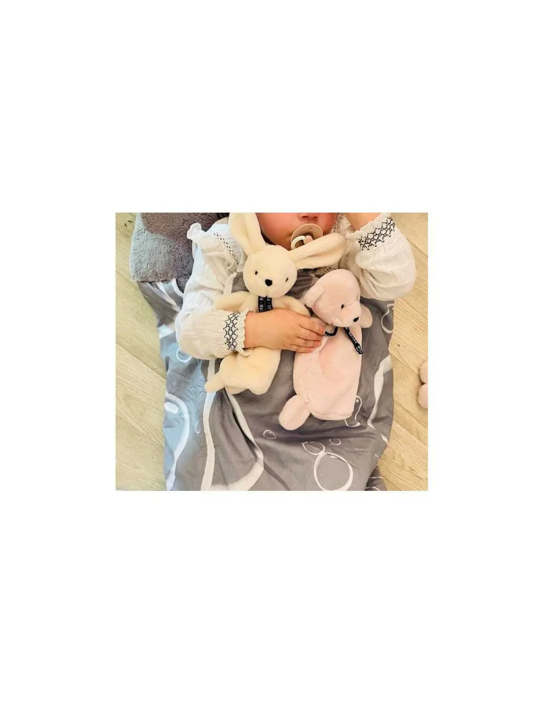 Doudou ivoire lapin Dorlotin - Maïlou Tradition