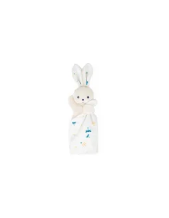 Doudou lapin Blanc délicat Carré Douceur - Kaloo