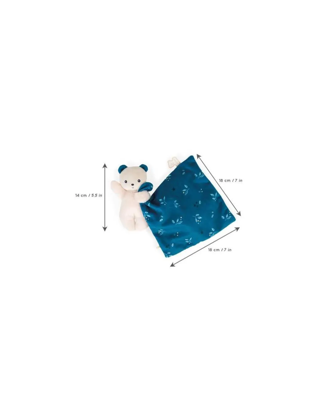 Doudou ours Carré Douceur Noctambule - Kaloo