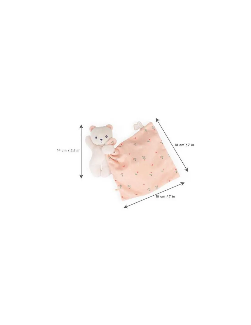 Doudou ours Feuilles d'amour Carré Douceur - Kaloo