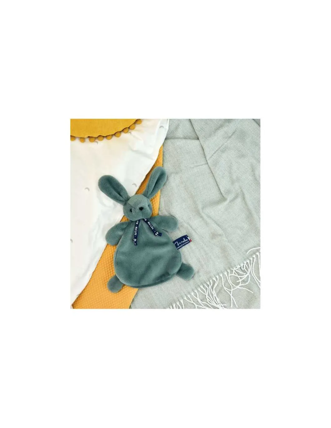 Doudou vert sauge lapin Dorlotin - Maïlou Tradition