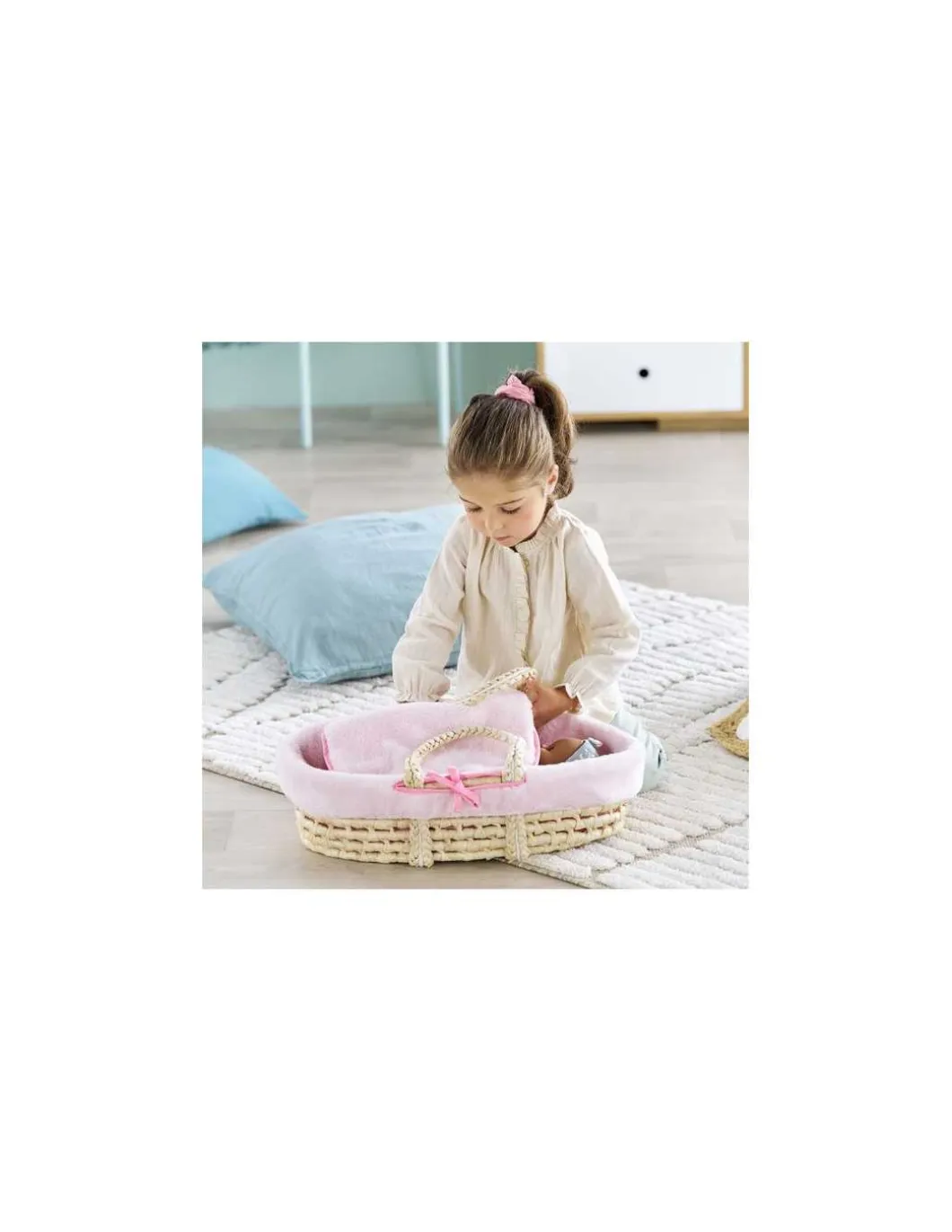 Ensemble couffin peluche rose - Corolle