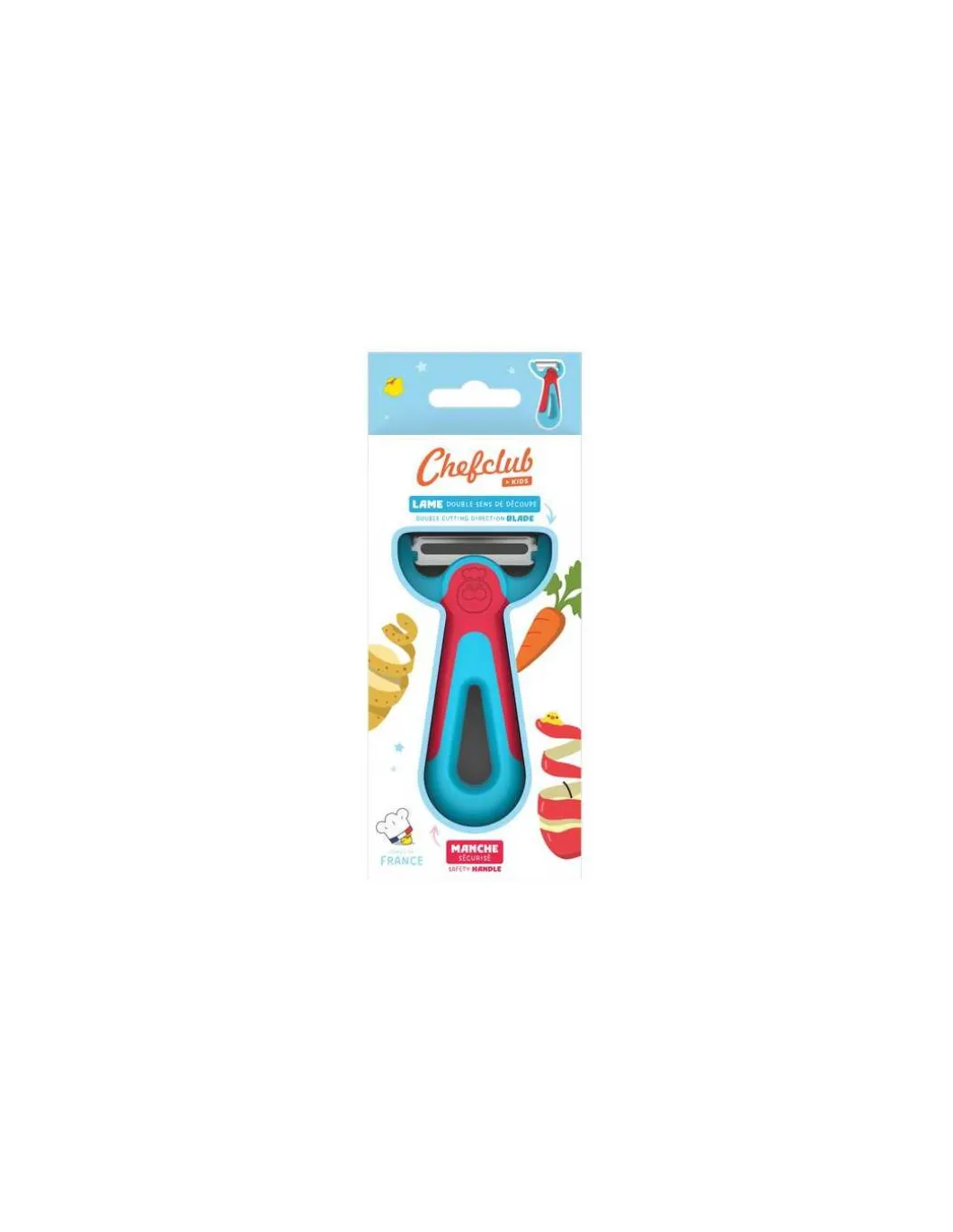Eplucheur bleu et rouge - Chefclub Kids