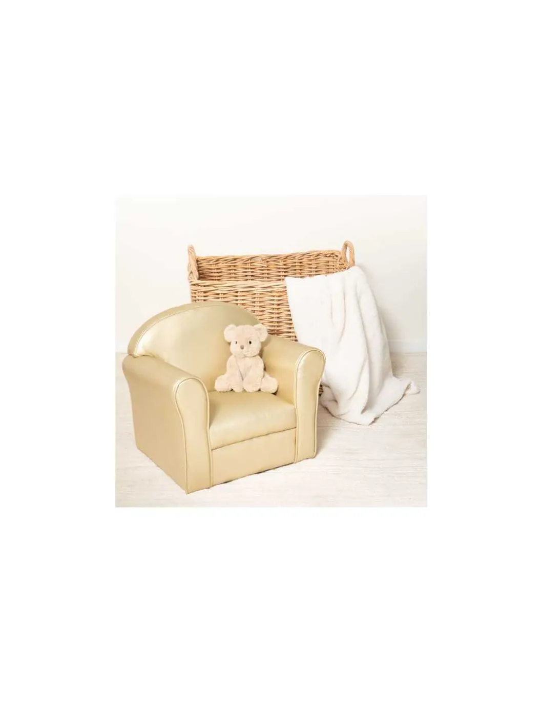 Fauteuil club enfant doré - Amadeus Les Petits