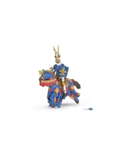 Figurine cheval bleu fleur de lys - Papo