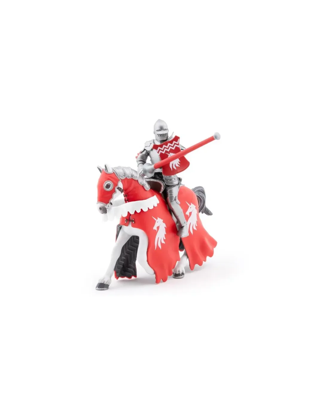 Figurine Cheval du chevalier licorne à la lance - Papo
