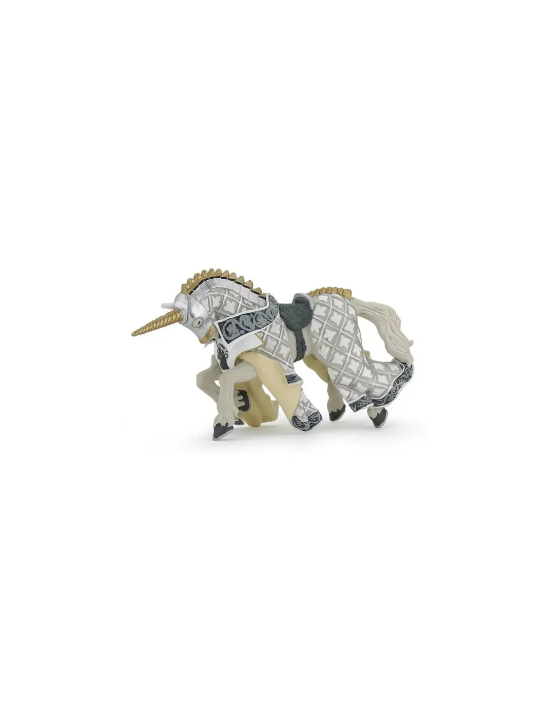 Figurine cheval du maître des armes cimier licorne - Papo