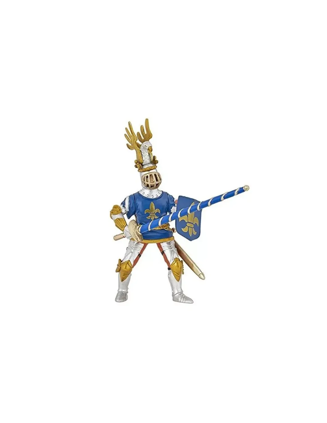 Figurine chevalier bleu fleur de lys - Papo