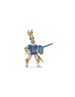 Figurine chevalier bleu fleur de lys - Papo