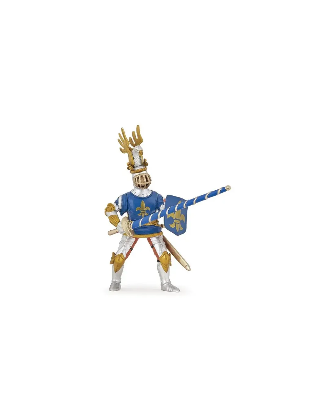 Figurine chevalier bleu fleur de lys - Papo