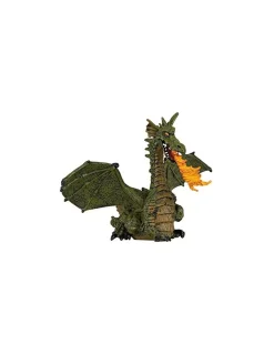 Figurine dragon ailé vert avec flammes - Papo