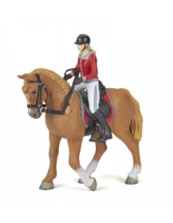 Figurines cheval de promenade et sa cavalière - Papo