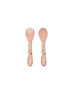 Fourchette et cuillère en silicone Slurpy le poulpe - Sassi