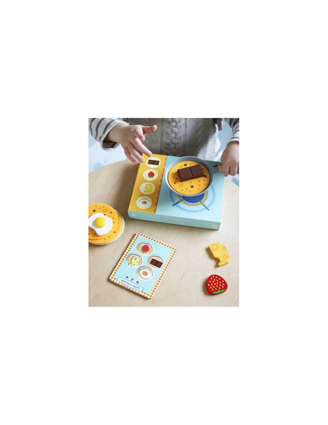 Gaëlle et Titouan atelier crêpe - Djeco