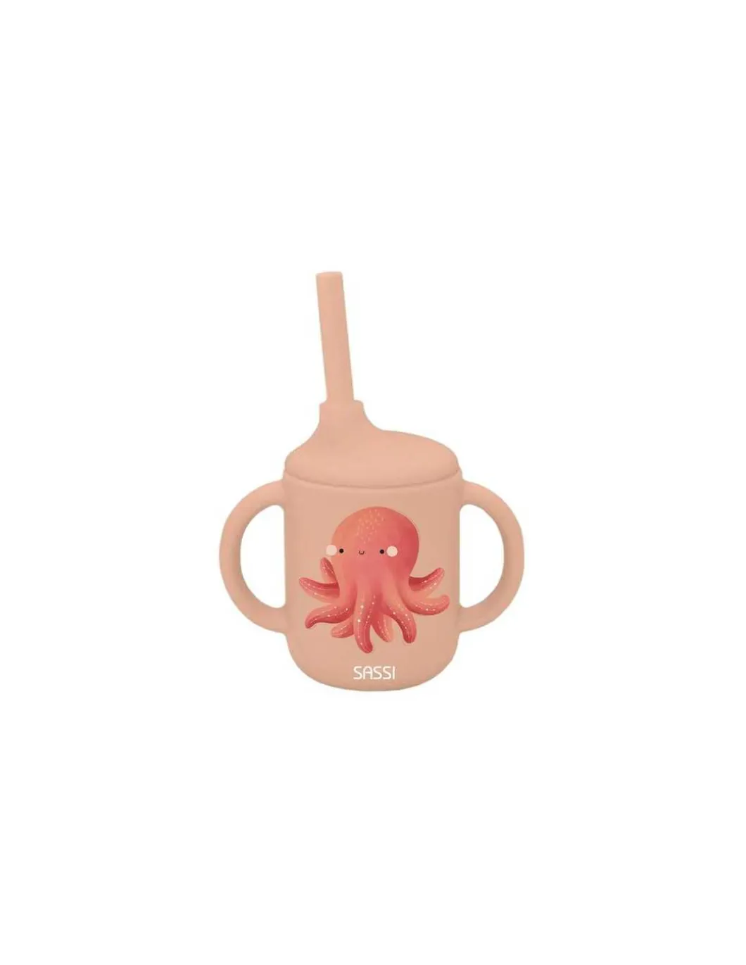 Gobelet avec paille en silicone Slurpy le Poulpe - Sassi