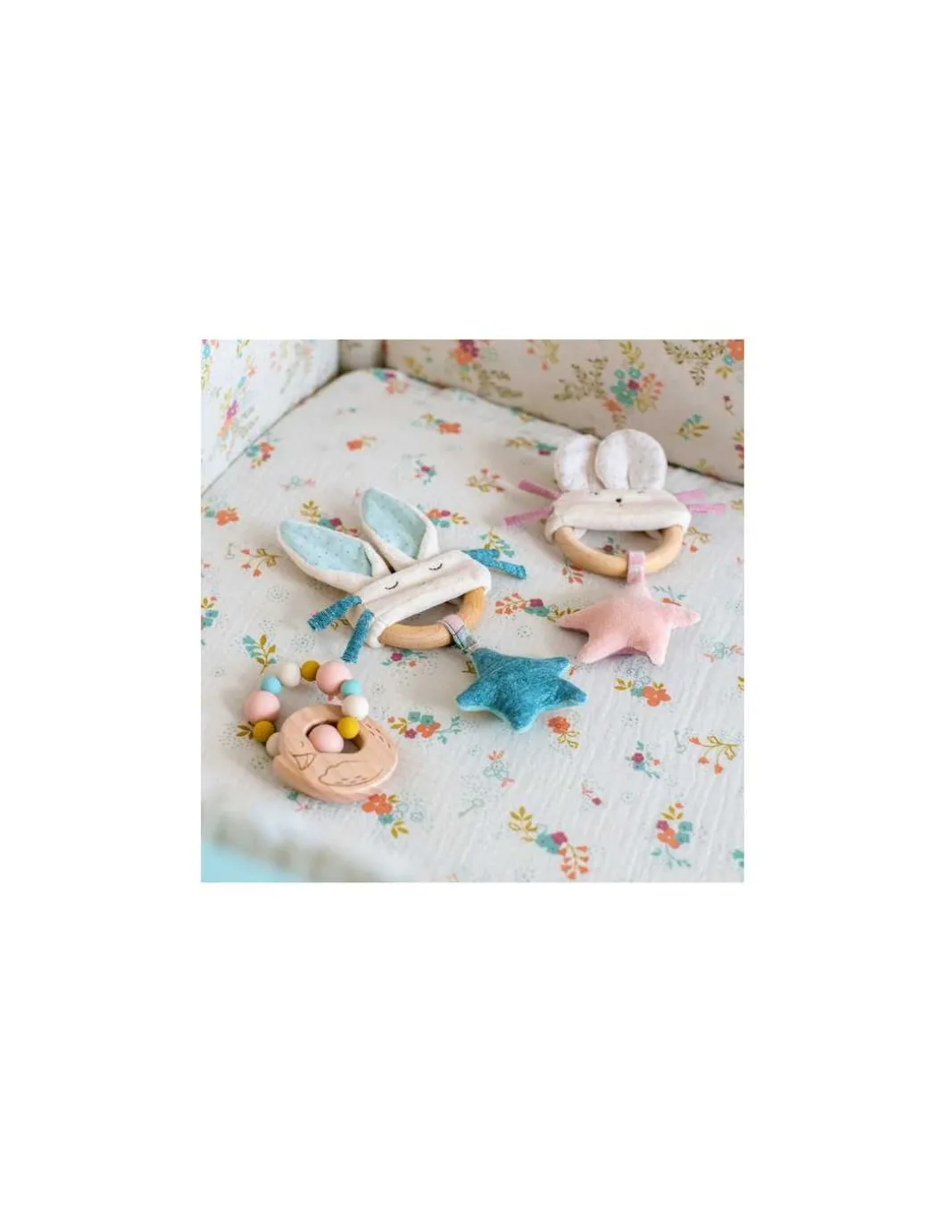 Hochet anneau de dentition cygne La petite école de danse - Moulin Roty