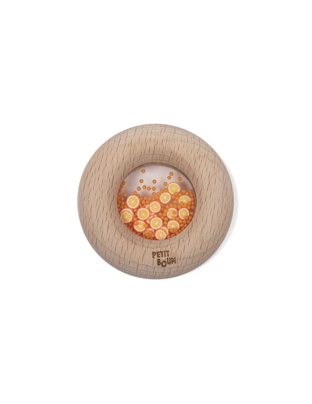 Hochet sensoriel orange - Petit Boum