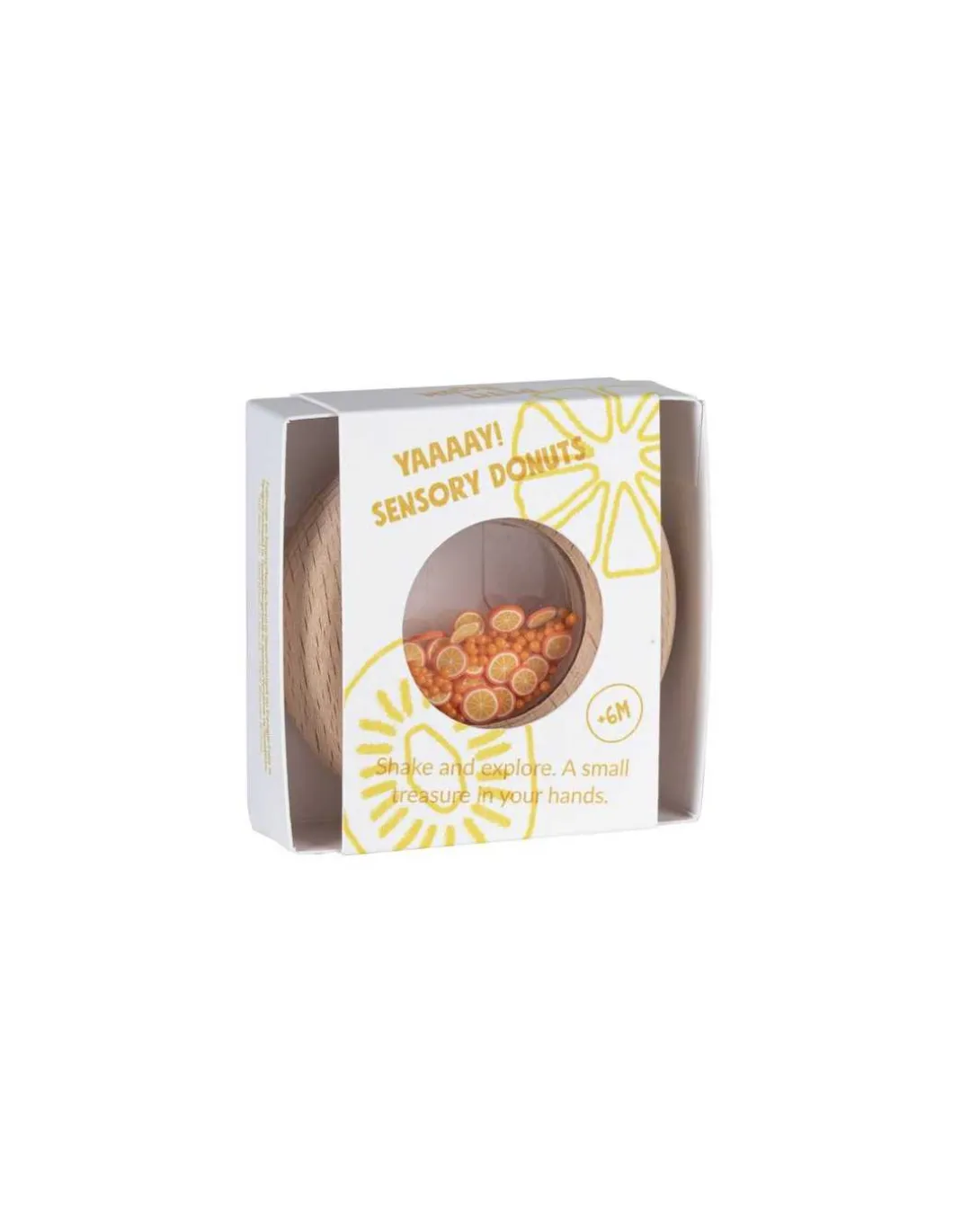 Hochet sensoriel orange - Petit Boum