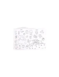 Imagier à colorier et stickers Les Popipop - Moulin Roty