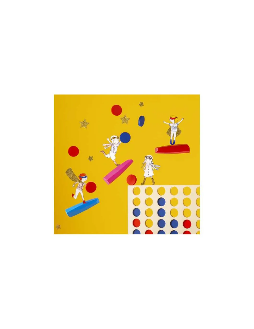 Jeu de 4 à la suite Aujourd'hui c'est mercredi - Moulin Roty