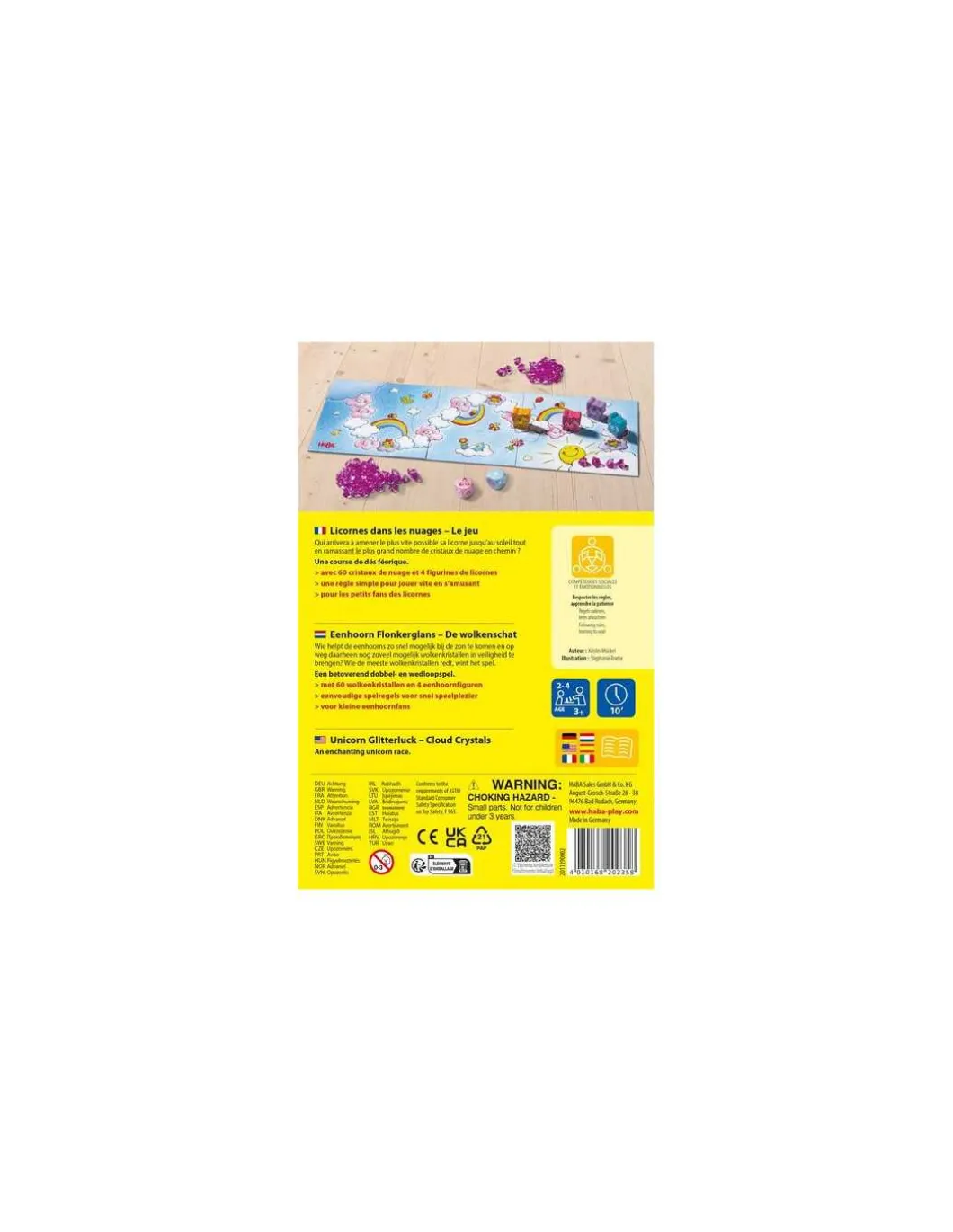 Jeu de course Licornes dans les nuages - Haba