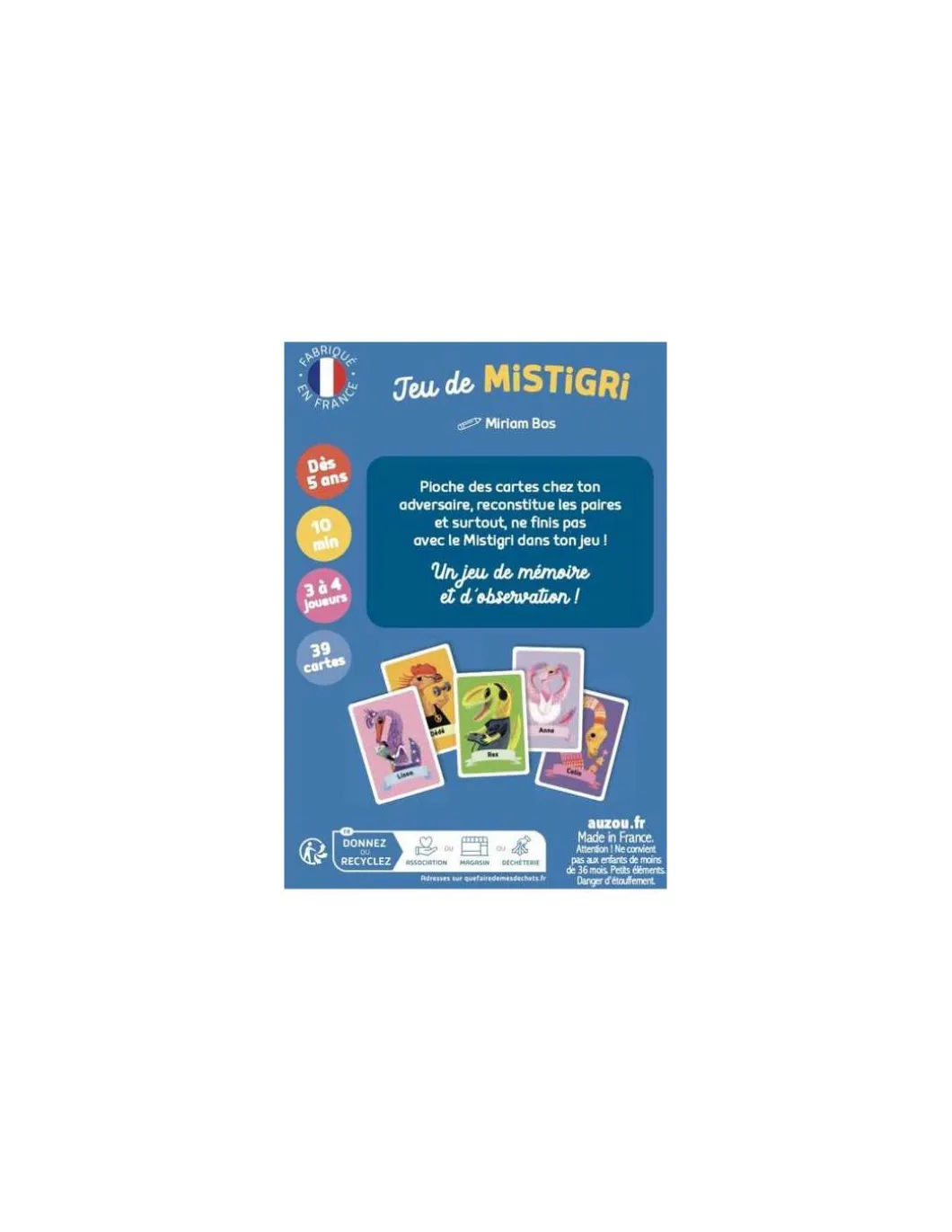 Jeu de Mistigri Dinosaures - Auzou