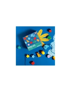 Jeu de perles en bois à enfiler Les toupitis - Moulin Roty