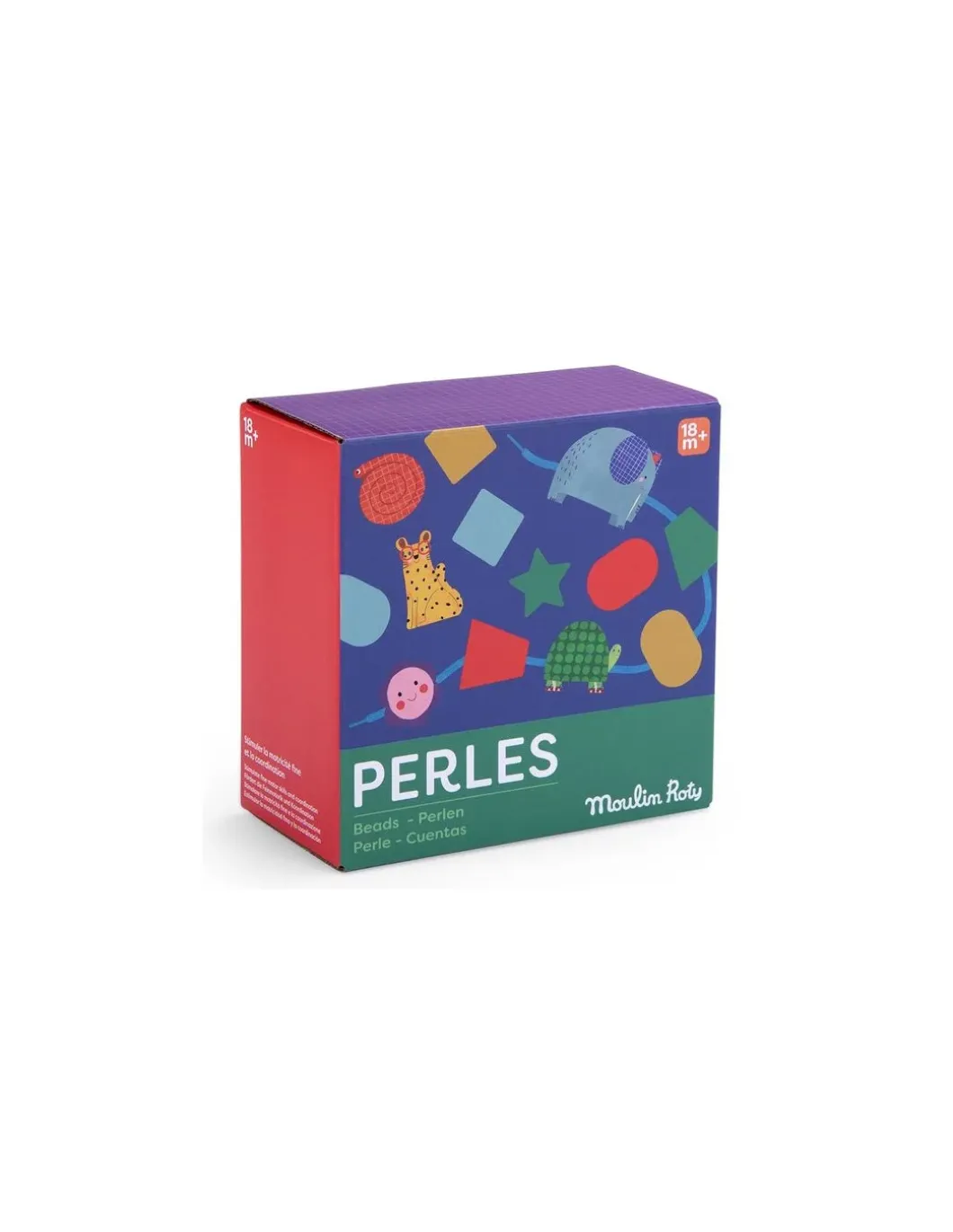 Jeu de perles en bois à enfiler Les toupitis - Moulin Roty