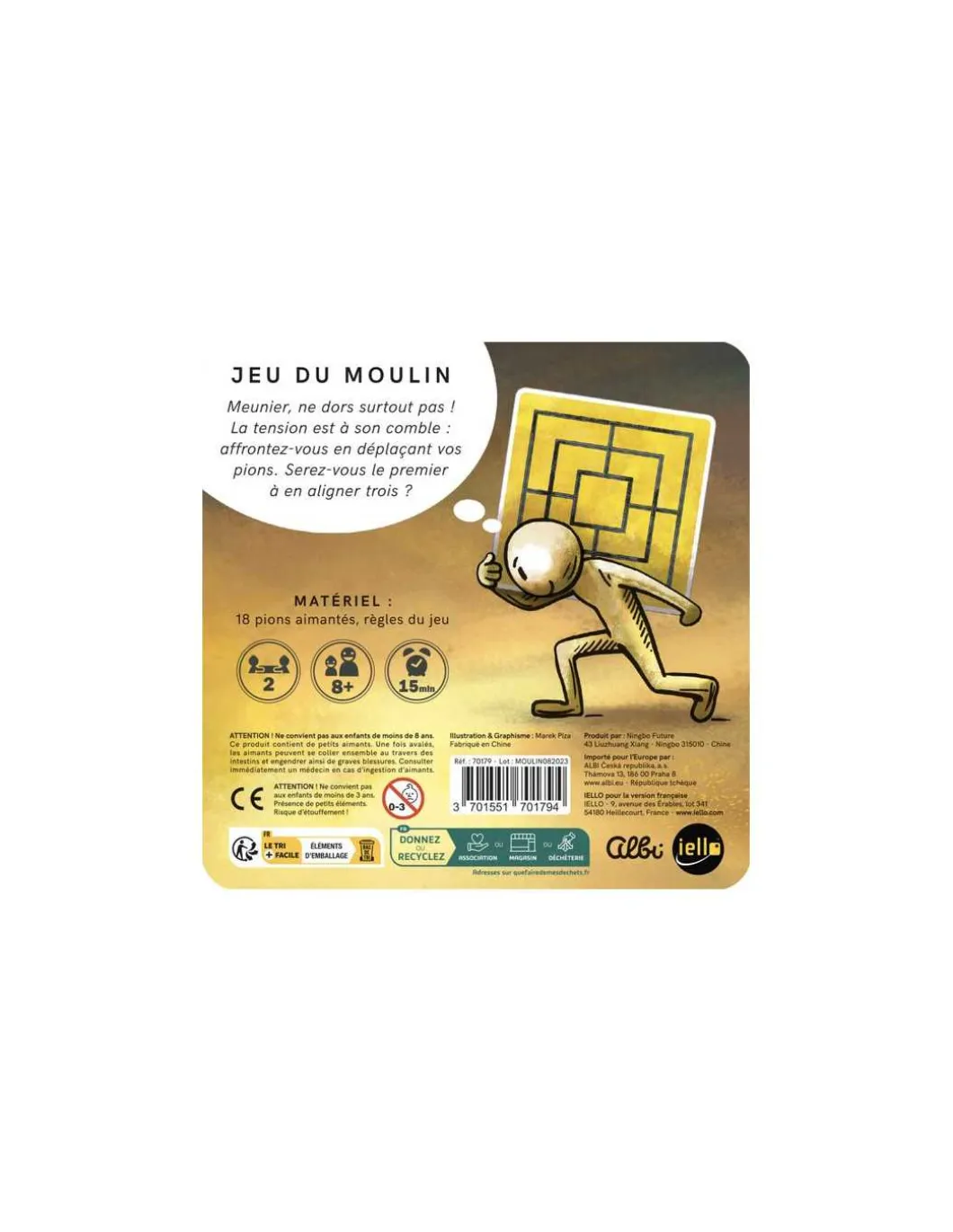Jeu du moulin magnétique - Iello