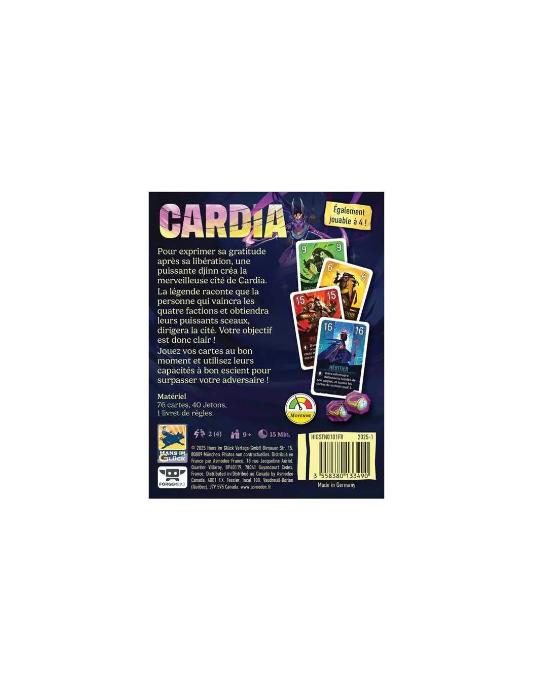 Jeu Duel pour Cardia