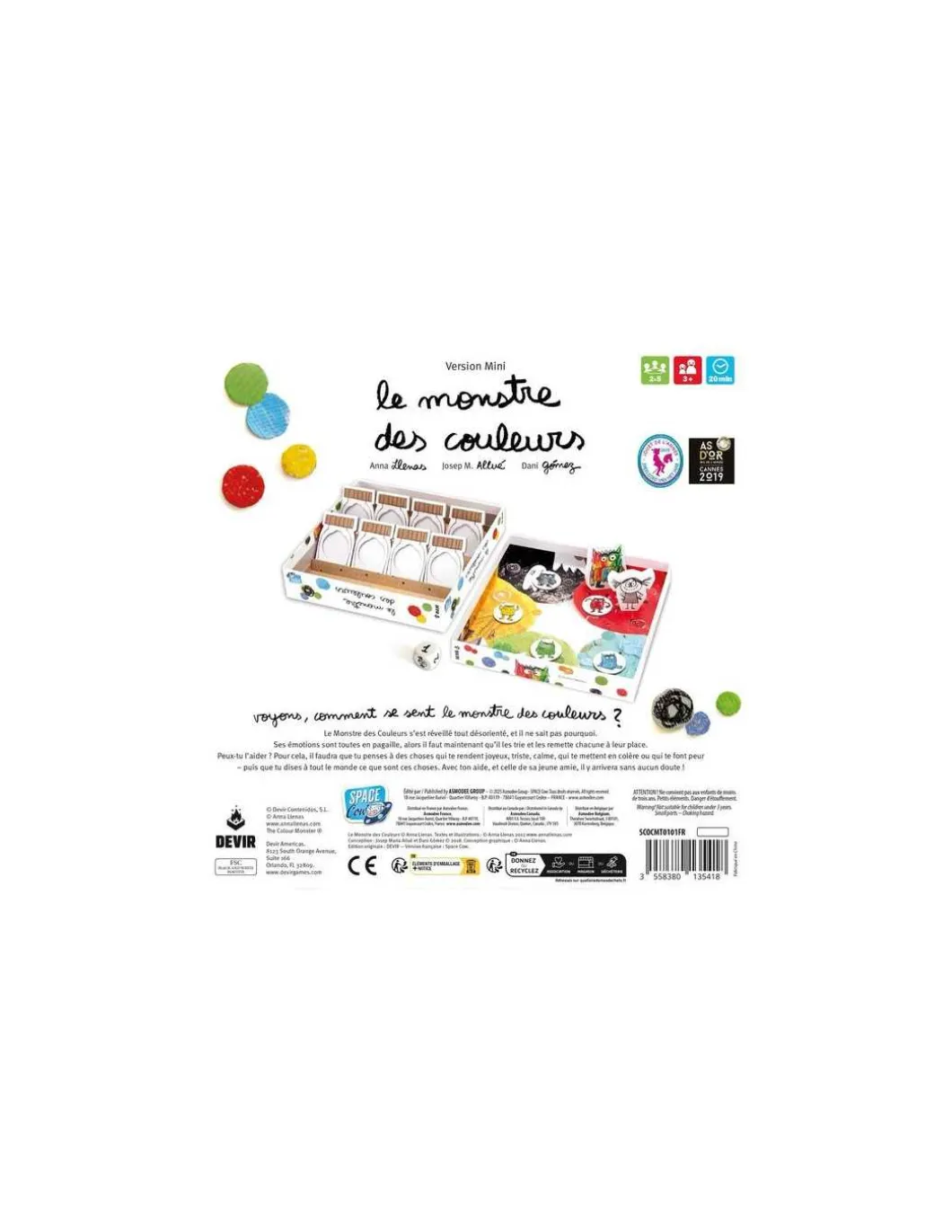 Jeu le monstre des couleurs version mini