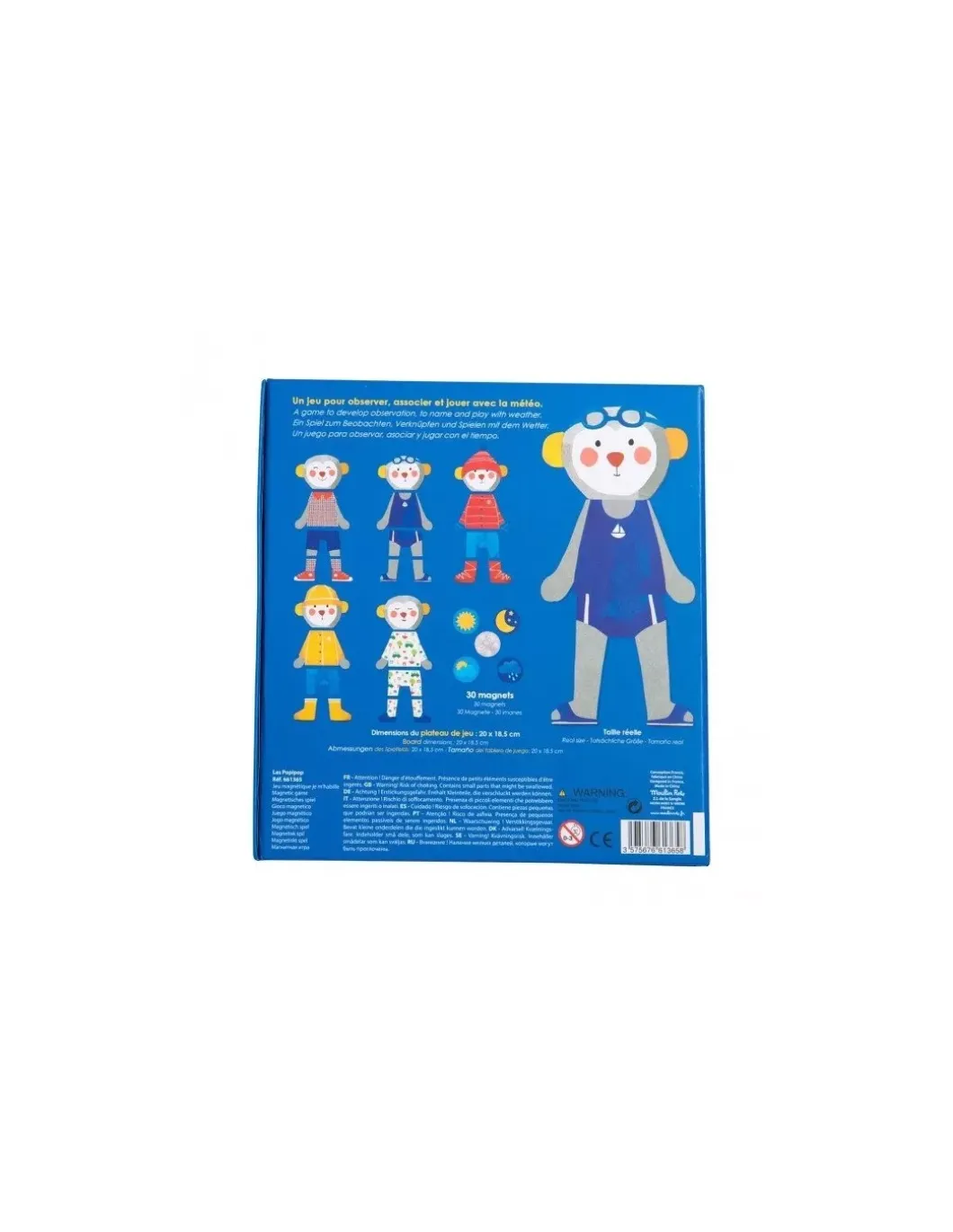 Jeu magnétique je m'habille Les Popipop - Moulin Roty