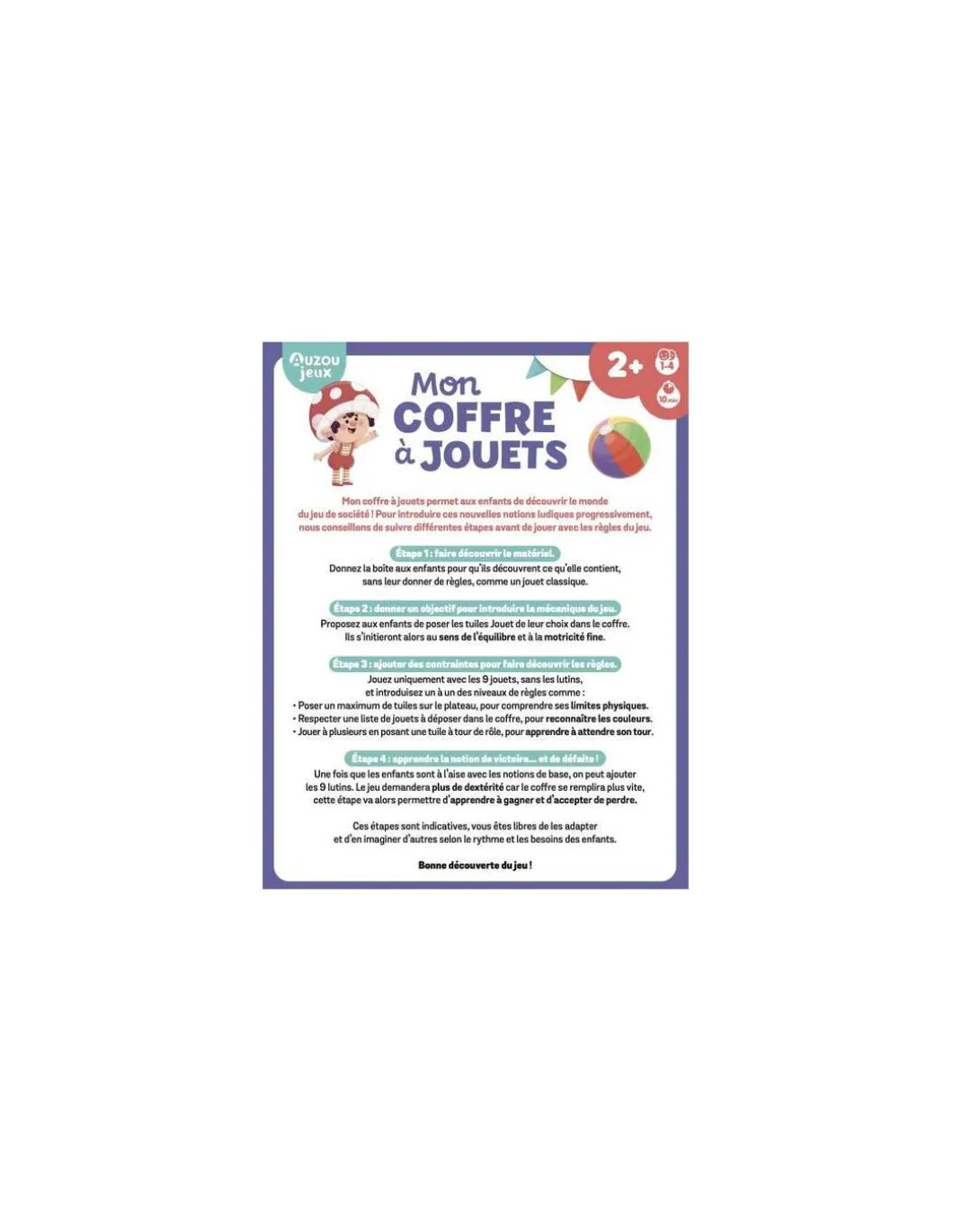 Jeu Mon coffret à jouets - Auzou