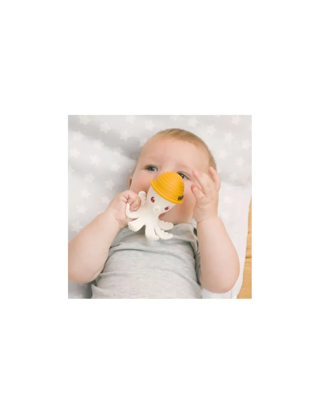 Jouet de dentition Bonnie la pieuvre jaune - BabyToLove