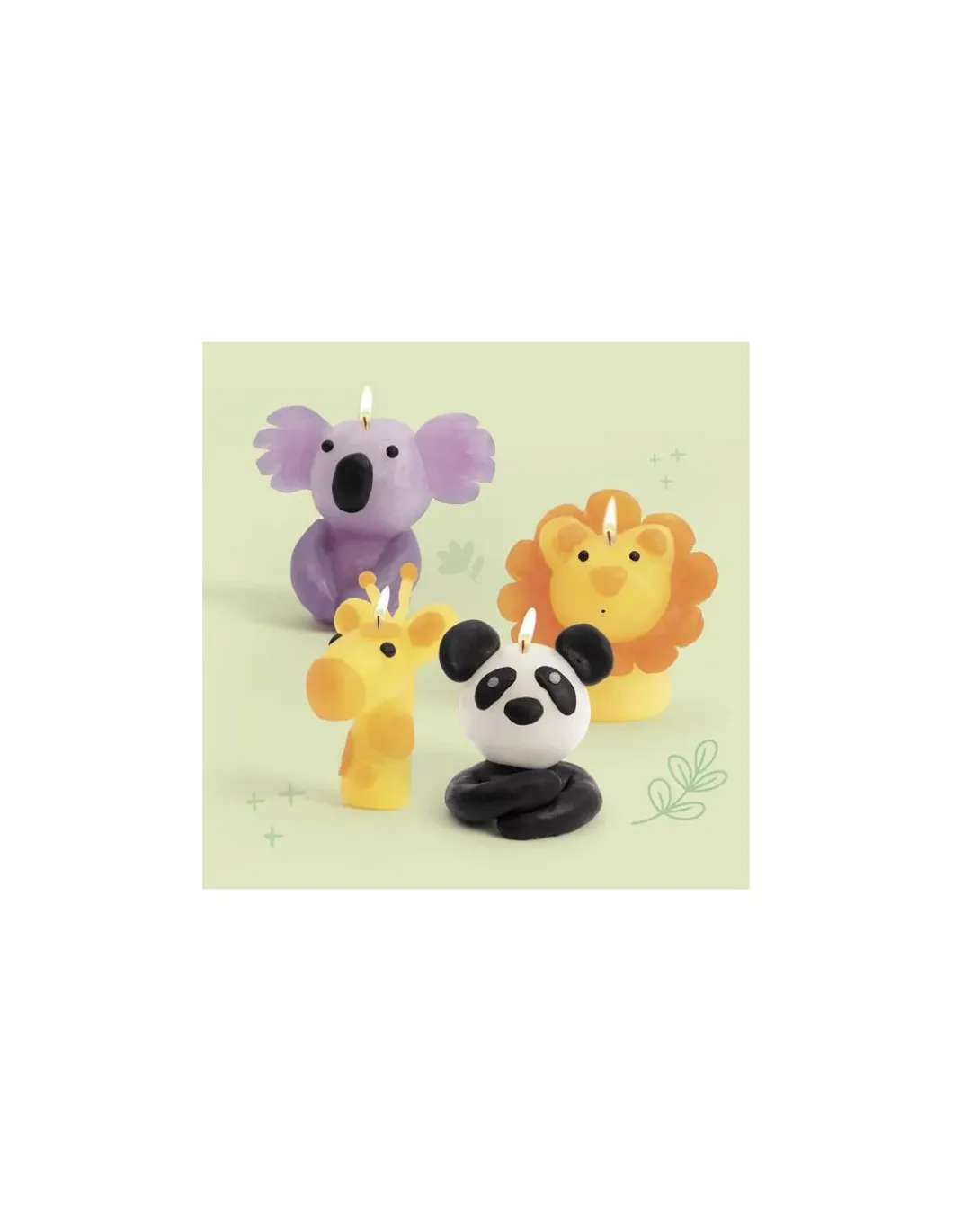 Kit bougies à modeler animaux sauvages - Graine créative