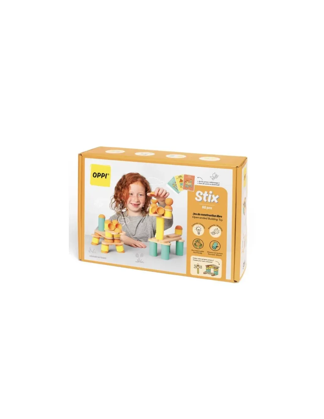 Kit de construction Stix 60 pièces - Oppi